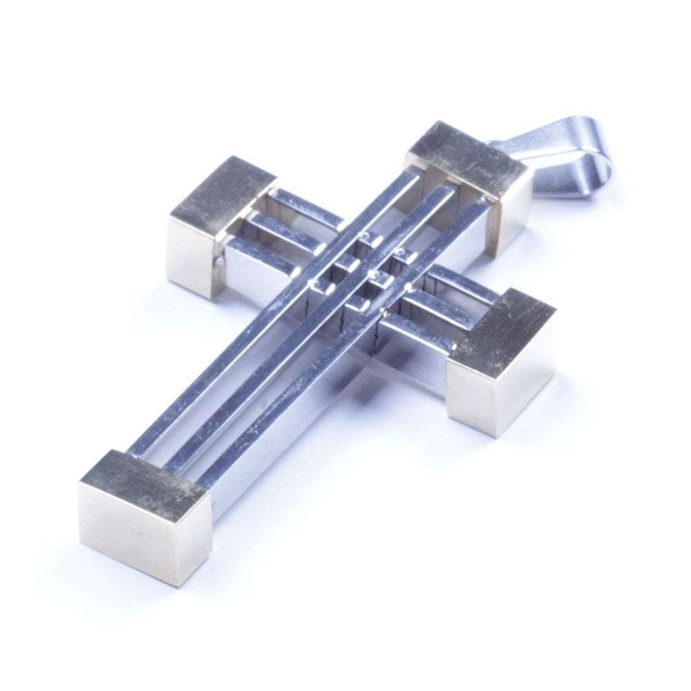 Silver Gold Stainless Steel The Cross Pendant With Necklace Sp93 USA Seller