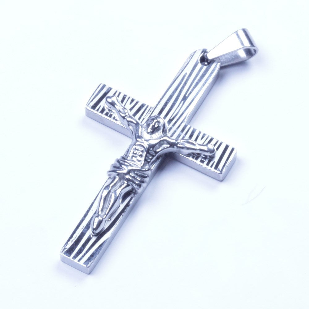 Silver Stainless Steel The Cross Pendant With Necklace Sp99 USA Seller