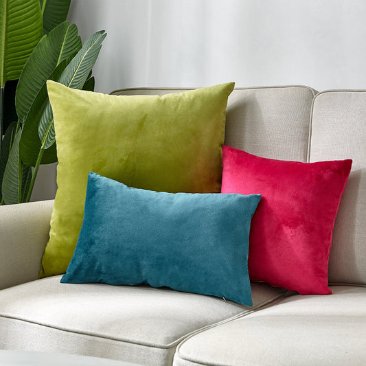Lime-fushia-teal blue decorative throw pillow by fancy & stacy
