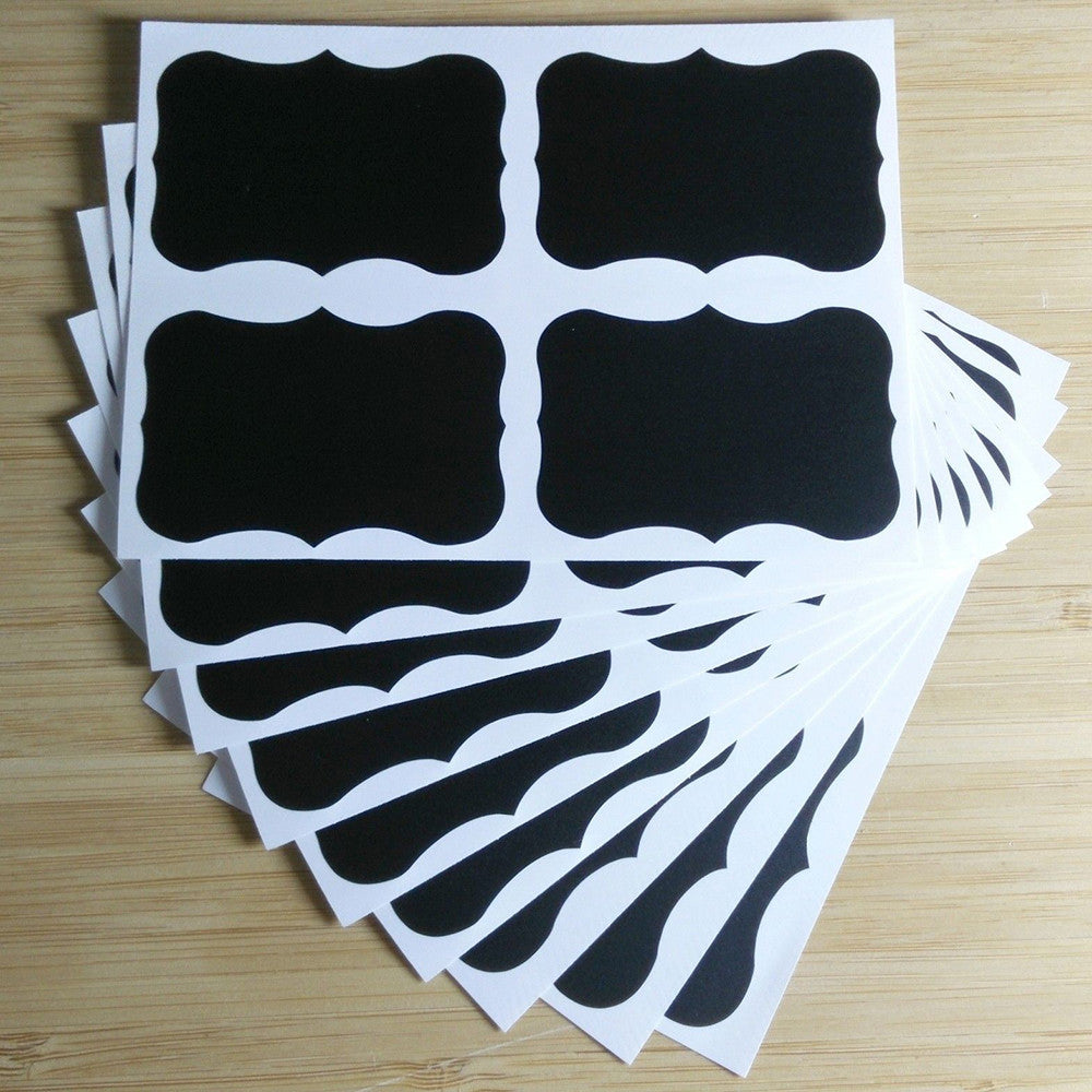 72 Blackboard Chalkboard Chalk Board Labels Stickers Wedding Kitchen Jars
