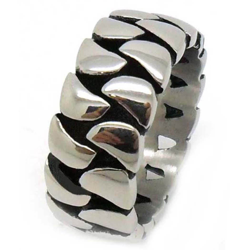 US Seller Men's Vintage Silver or Gold Stainless Steel Designed Band Ring HS29