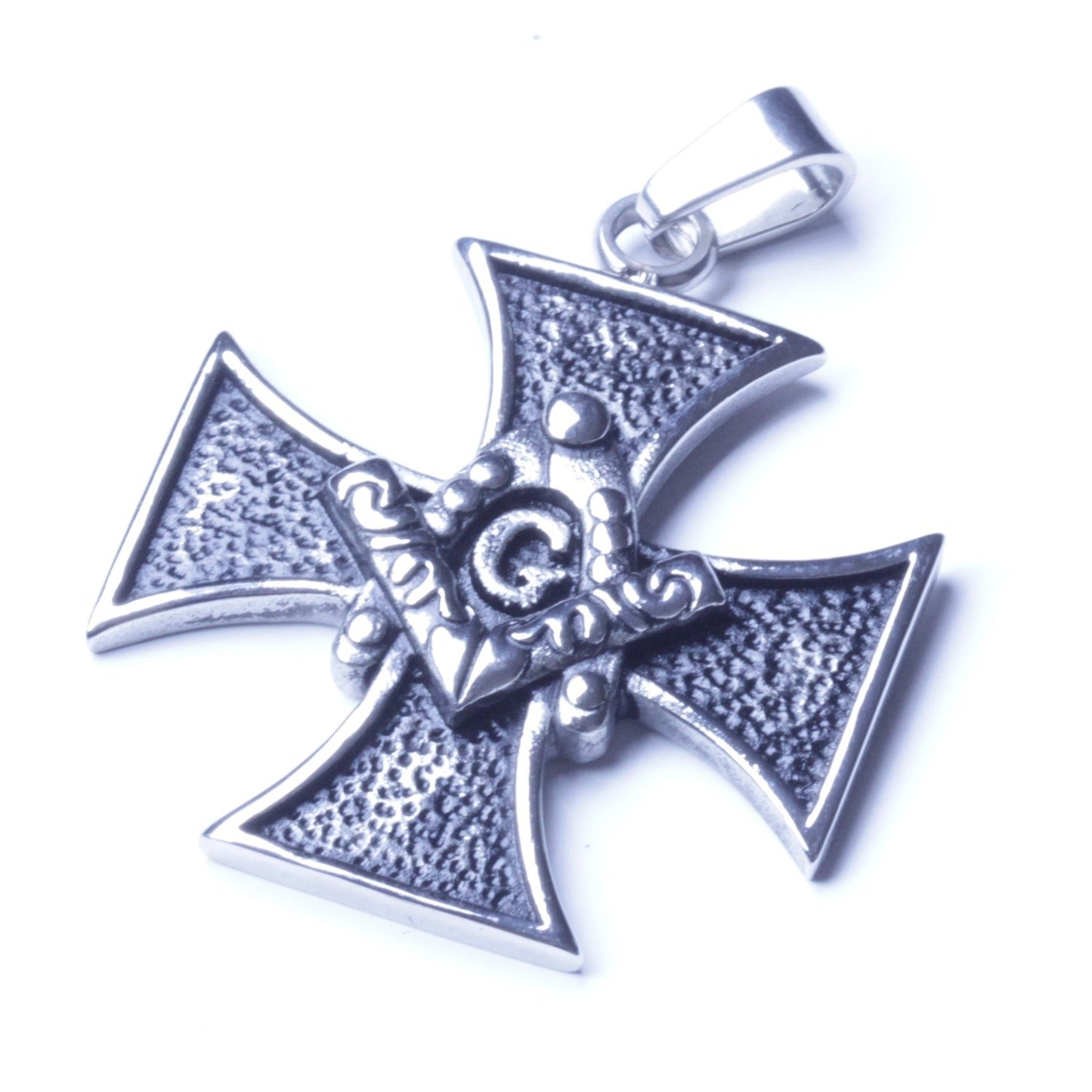 Men's Silver Stainless Steel Cross Pendant With Necklace Sp72 USA Seller