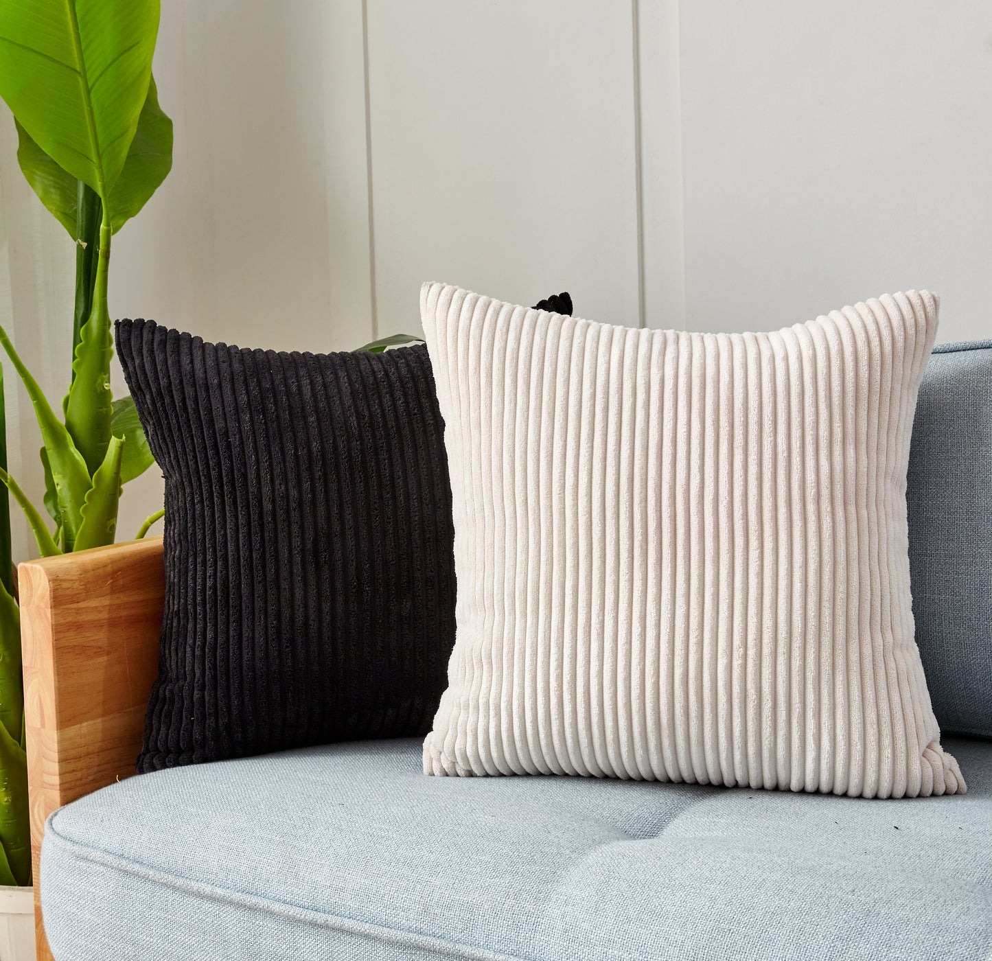 White, black, gray throw pillow cover by fancy & stacy home decor