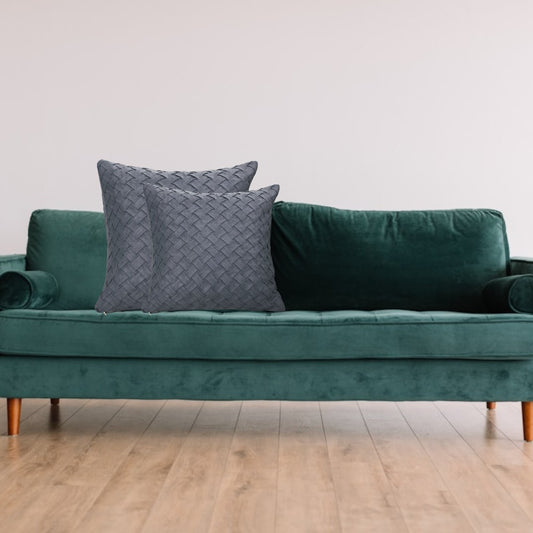 18x18 blue decorative throw pillow by fancy & stacy