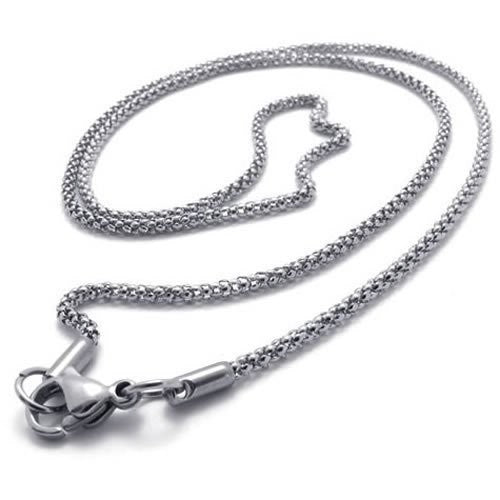 6mm 16"-40" Silver Stainless Steel Popcorn Hollow Chain Necklace Sb34