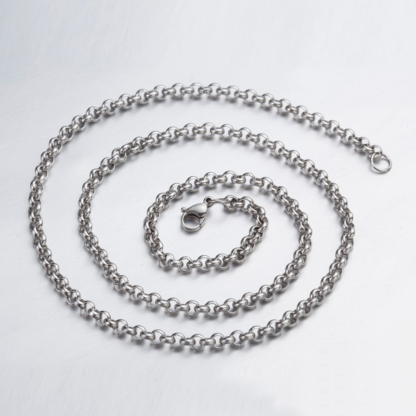 2MM 14"-50" Silver Stainless Steel Rolo Necklace Chain Sb18 USA Seller