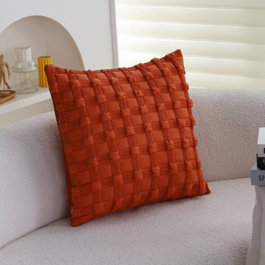 Red stripe throw pillow cover by fancy & stacy home decor