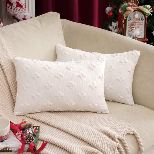 Red embroidered throw pillow cover by fancy & stacy home decor
