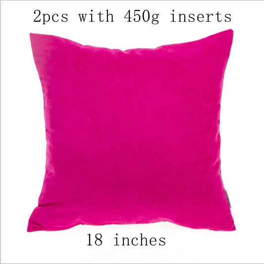 18x18 fushia decorative throw pillow by fancy & stacy