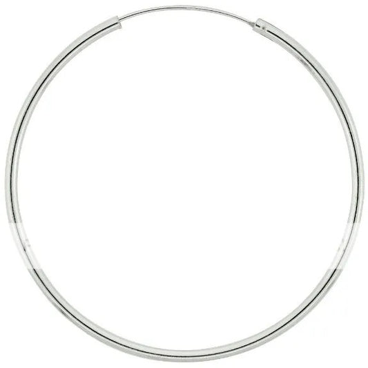 35MM 50MM 60MM Amazing Plain Hoops Earrings Real 925 sterling silver 3.5mm SH2