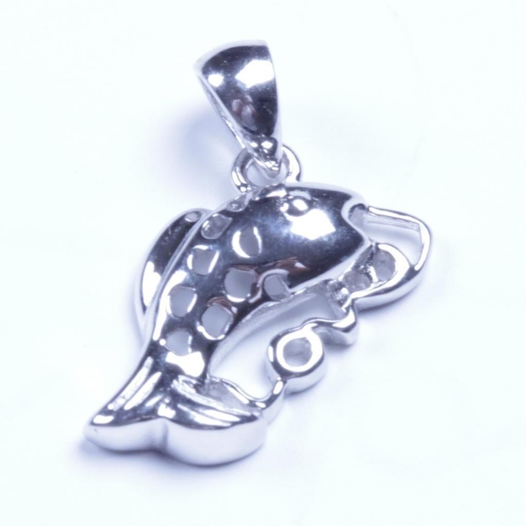 Genuine 925 Sterling Silver The Fish Pendant Sy48 USA Seller