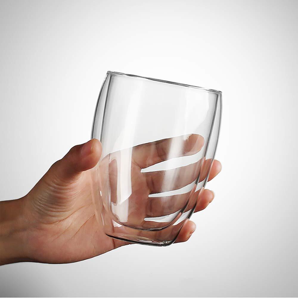 350ML 12oz Double Walled Mug with Bamboo Lid Double-wall glasses with spill proo