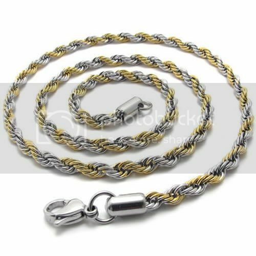 3.0 mm 16"-40" Gold Silver Stainless Steel Rope Necklace Chain Sb60 US Seller