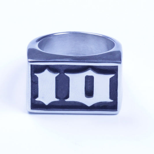 USA Seller Men's Stainless Steel IO Initial Letter Biker Ring Size 8-15 SR123