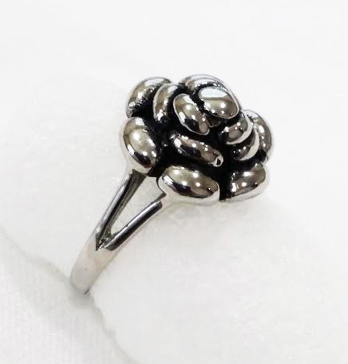 US Seller Women Vintage Rose Cast Stainless Steel Ring Size 6,7,8,9 SR182