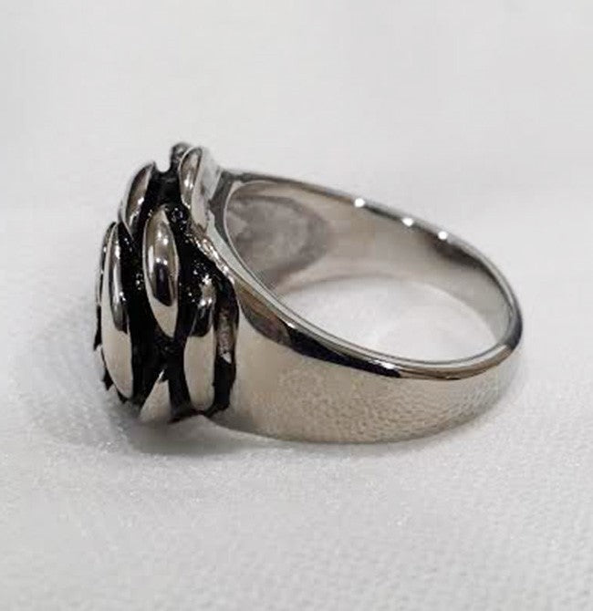 US Seller Women Vintage Rose Flower Cast Stainless Steel Ring Size 6,7,8 SR184