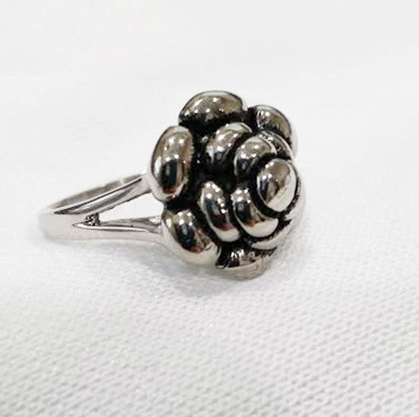 US Seller Women Vintage Rose Cast Stainless Steel Ring Size 6,7,8,9 SR182
