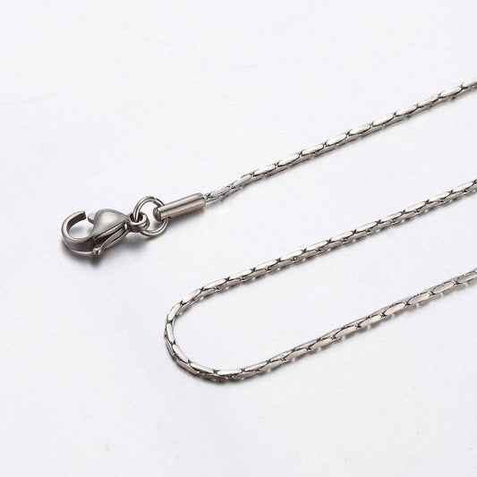 1.0 mm 16"-40" Silver Stainless Steel Fancy Necklace Chain Sb68 USA Seller