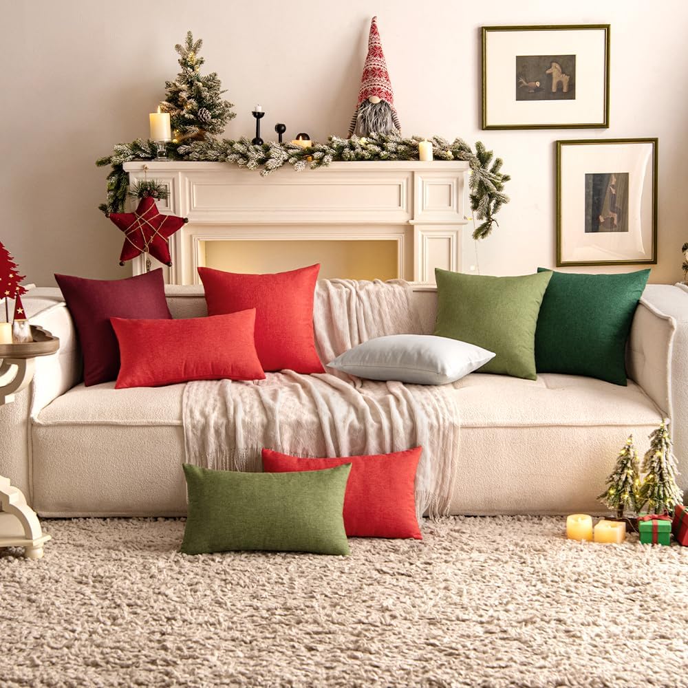 Pack of 1 Solid Color Outdoor Waterproof Throw Pillow Square 18"x18" or Rectangle 12"x20"