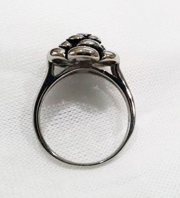 US Seller Women Vintage Rose Cast Stainless Steel Ring Size 6,7,8,9 SR182