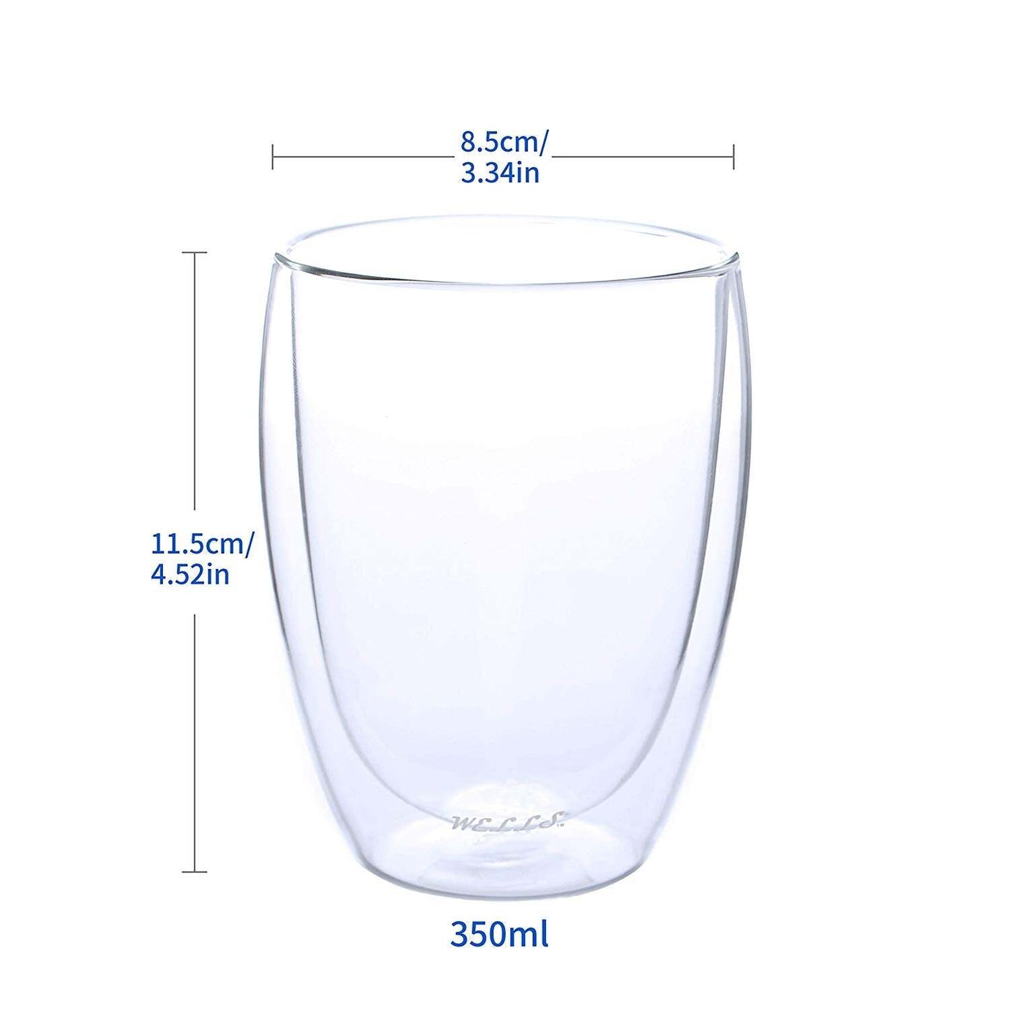 350ML 12oz Double Walled Mug with Bamboo Lid Double-wall glasses with spill proo