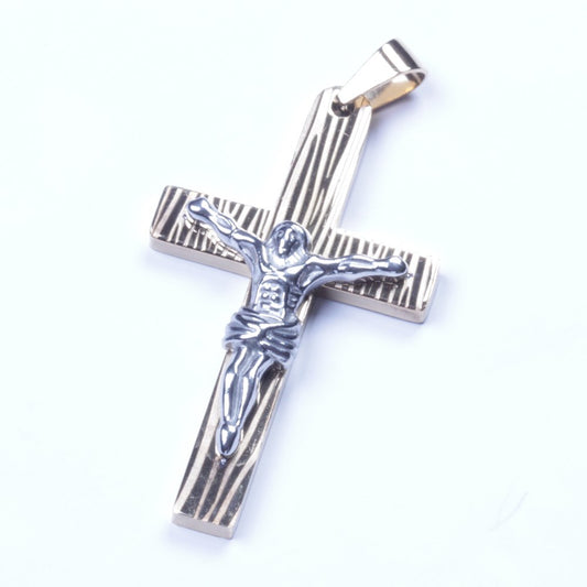Silver Gold Stainless Steel The Cross Pendant With Necklace Sp98 USA Seller