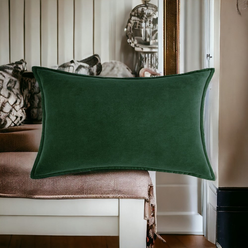 12x20 blue throw pillow with 450g insert by fancy & stacy