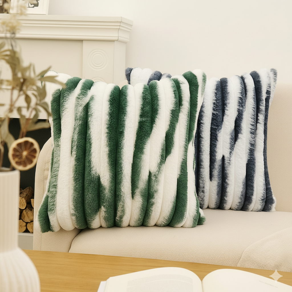 Set of 2 Polyester Blend Throw Square Pillow Cover & Insert size 18"x18" Ombre colors