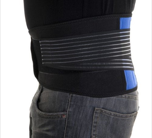 Deluxe double pull neoprene lumbar support belt lower back support brace exercise belt 9 sizes from S to 6XL
