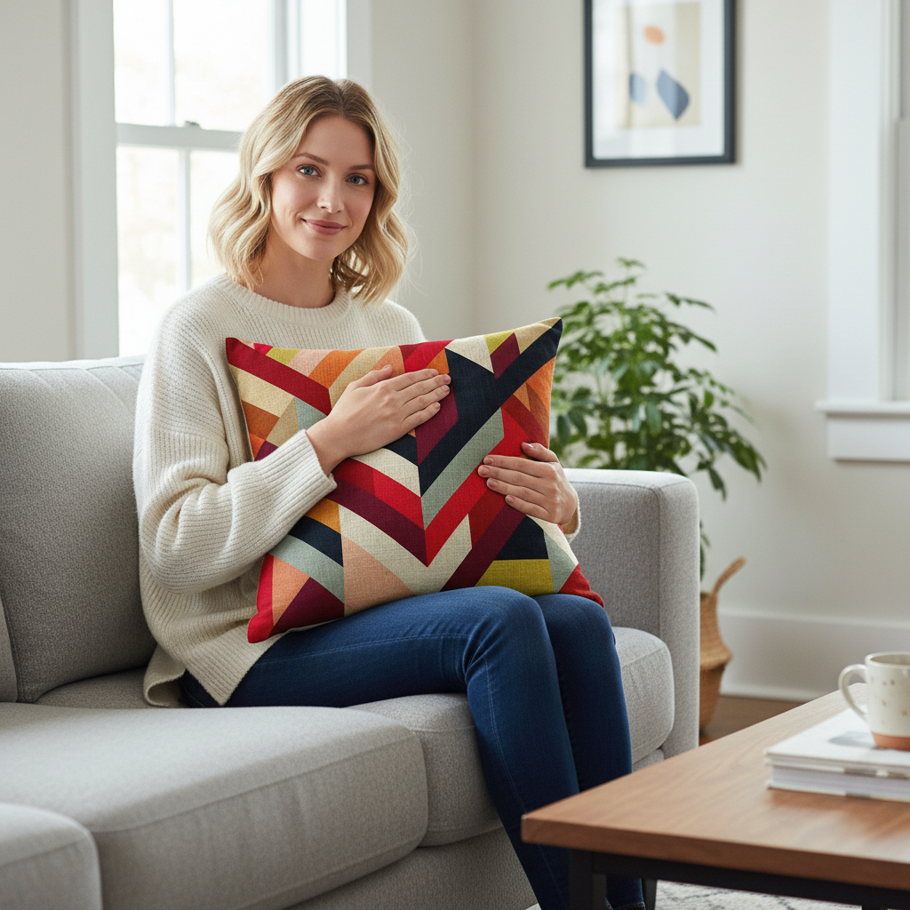 Geometric square pillow cover by fancy & stacy home decor