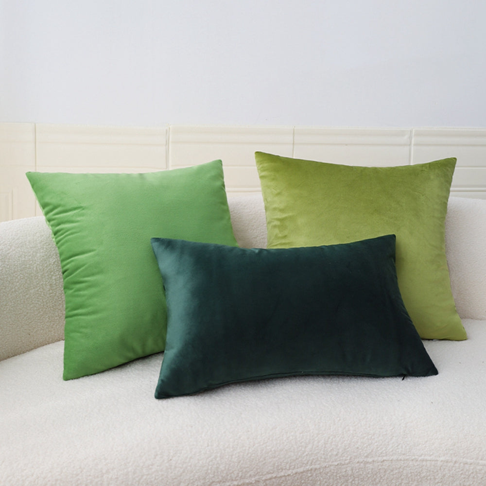 Green decorative throw pillow by fancy & stacy