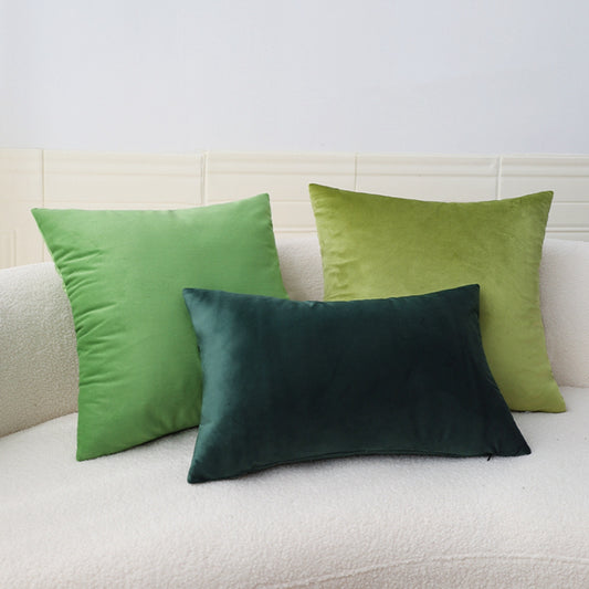 Green decorative throw pillow by fancy & stacy