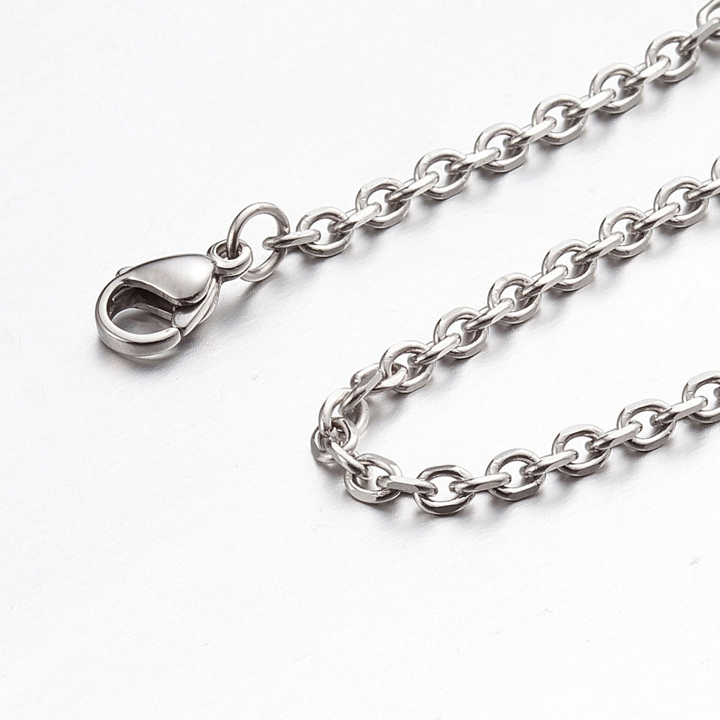 2.4 mm 10"-100" Silver Stainless Steel Cross Necklace Chain Sb43 USA Seller