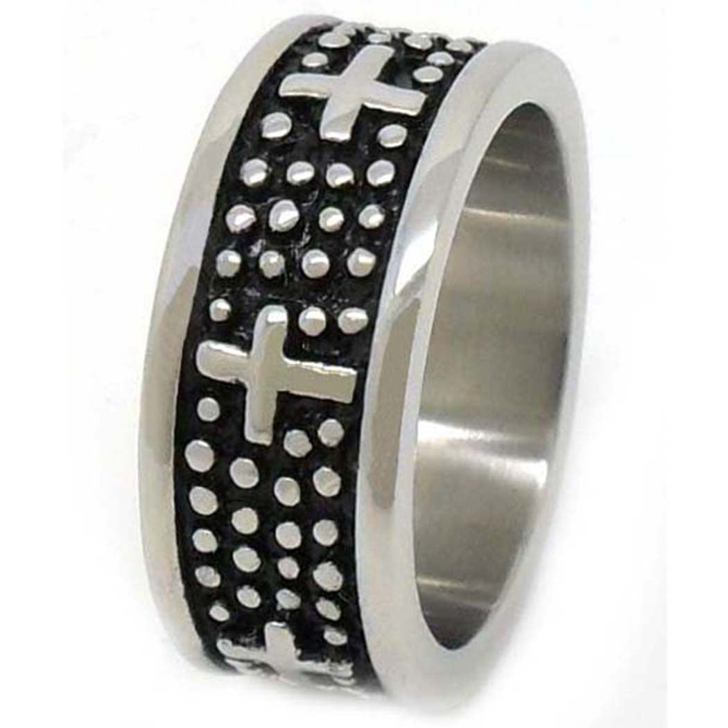 US Seller Men's Vintage Silver or Gold Stainless Steel Designed Band Ring HS29