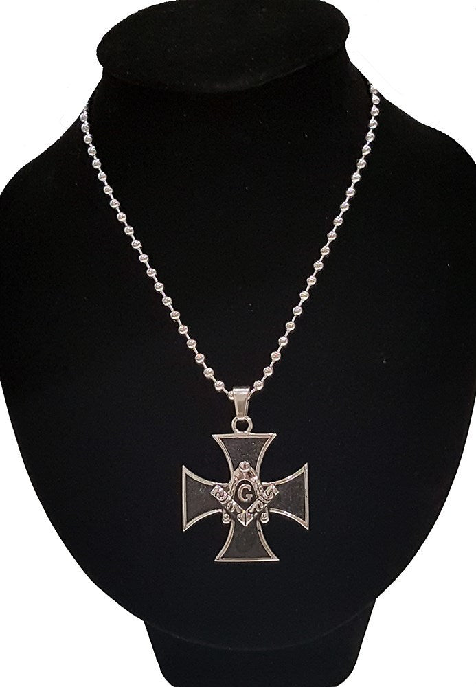 Men's Silver Stainless Steel Cross Pendant With Necklace Sp72 USA Seller