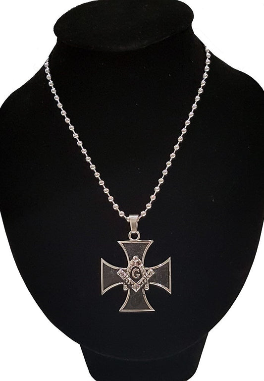 Men's Silver Stainless Steel Cross Pendant With Necklace Sp72 USA Seller