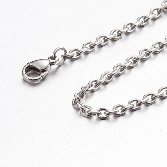 2.2 mm 10"-100" Silver Stainless Steel Cross Necklace Chain Sb42 USA Seller