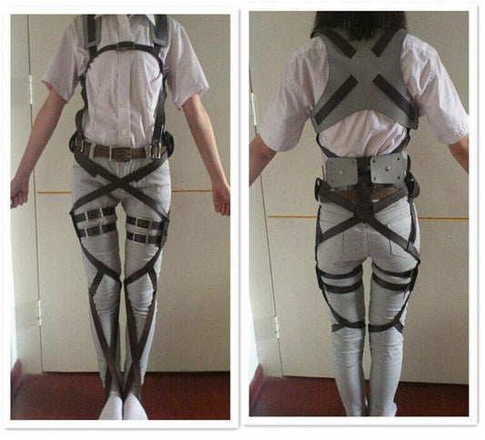 Cosplay Costume Shingeki No Kyojin Recon Corps Mikasa Ackerman Harness Belt Hook