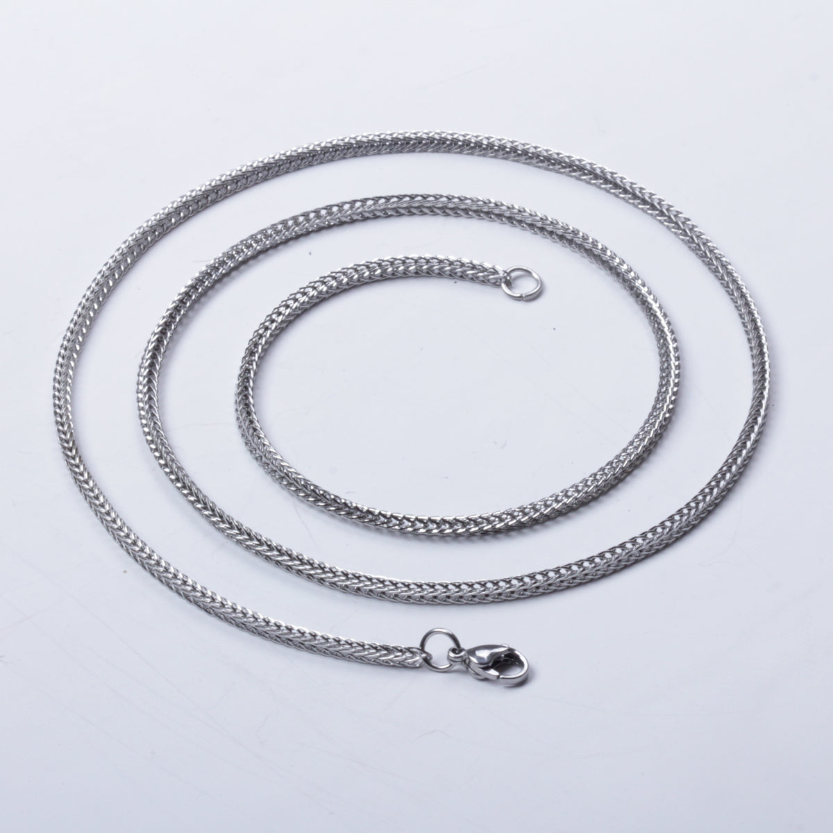 2.2mm-3.2mm 16"-40" Stainless Steel Foxtail Necklace Chain HN10 USA Seller