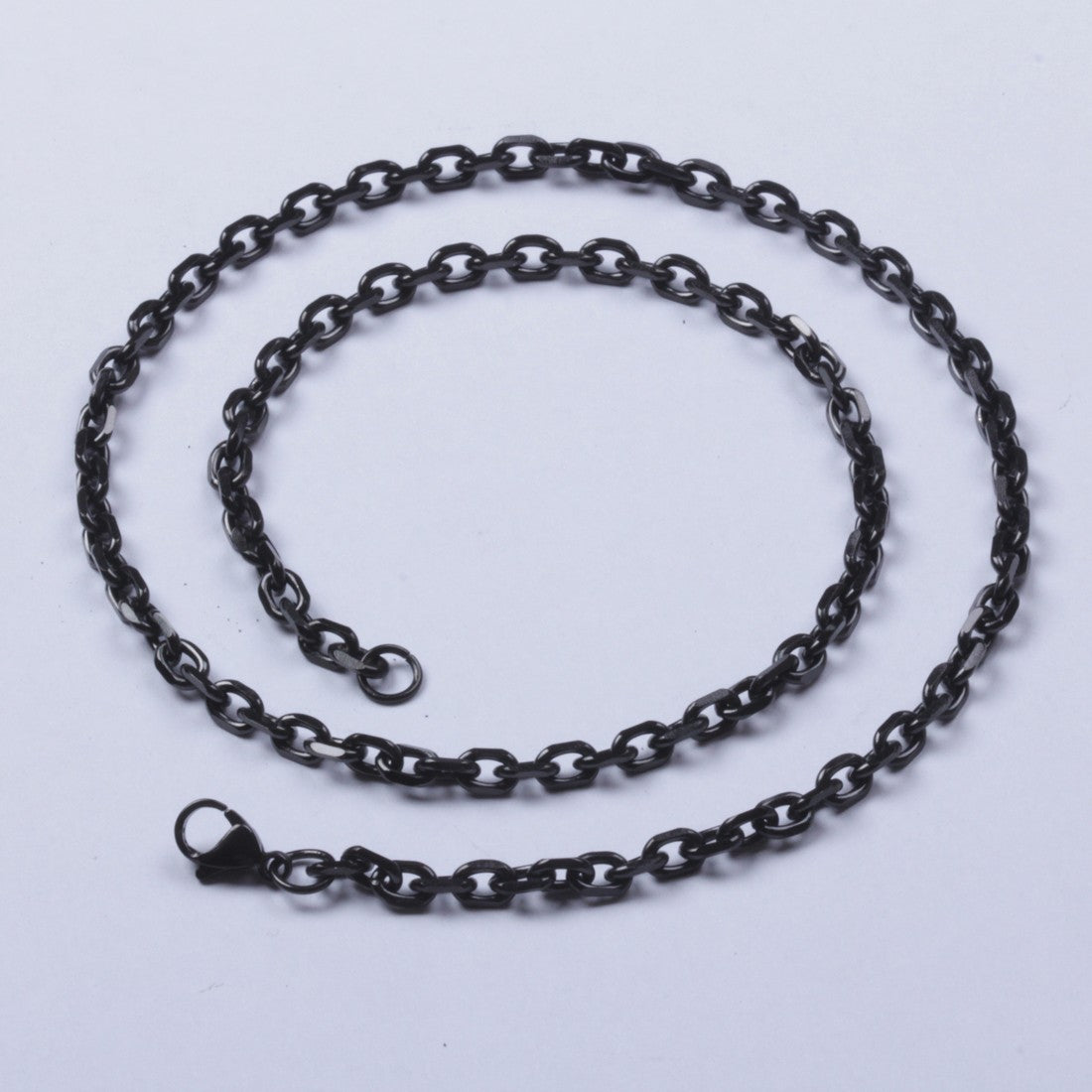 3.0mm 18"-40" Black Stainless Steel Cross Link Chain Necklace Sb104 USA Seller
