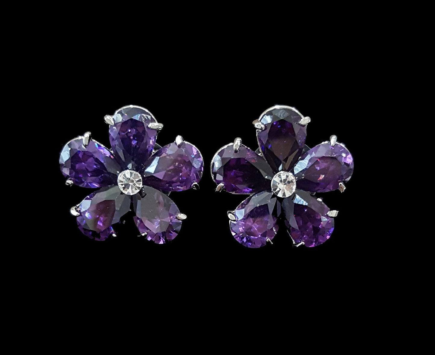 Pearl and Flower Swarovski Element Crystal Pendant Necklace with Earrings NES46