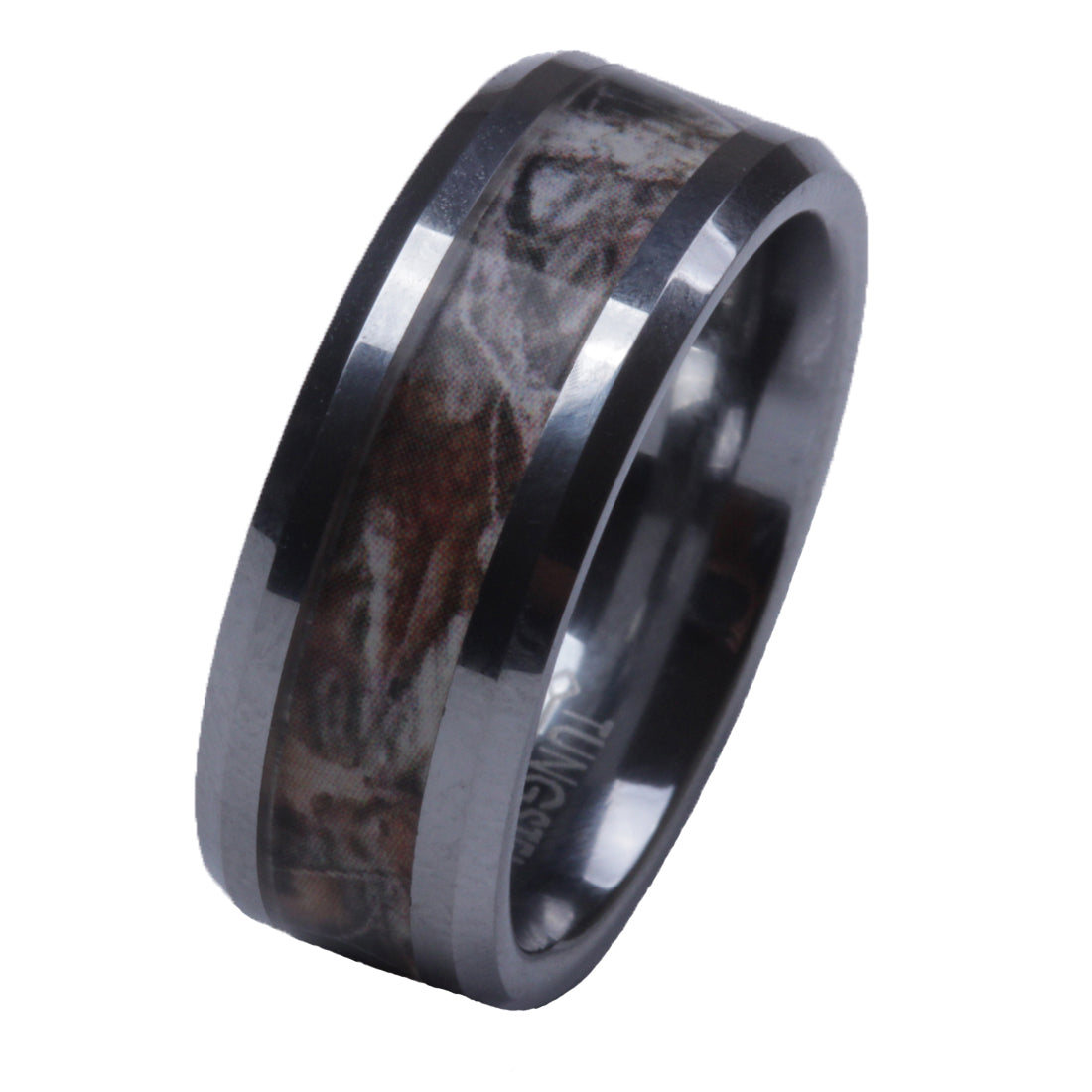 Tungsten Carbide 8 mm Multi-Color Carbon Fiber wedding  Band Size 8-13 TG54