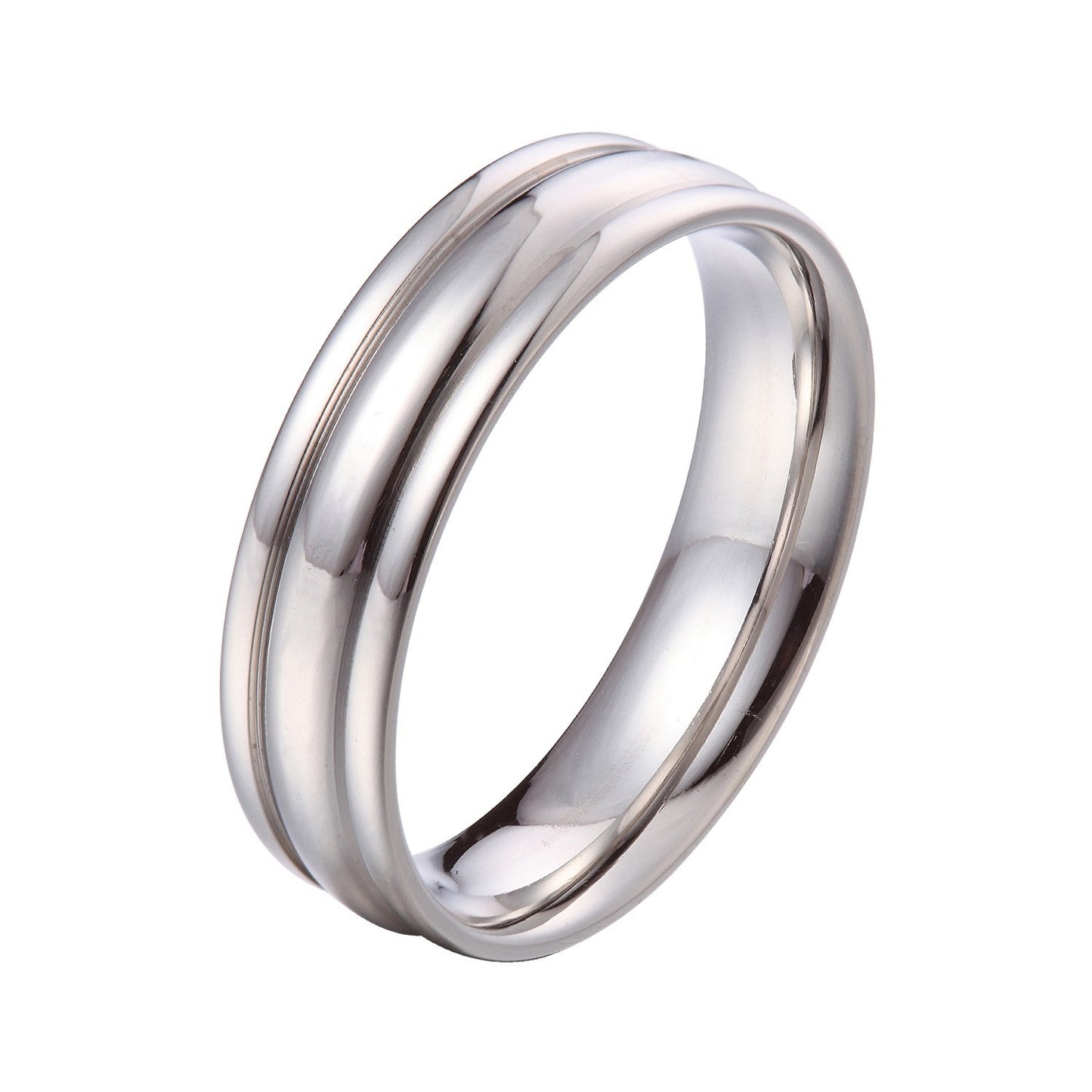 4MM 6MM Silver Stainless Steel Comfort Fit Wedding Band Ring Size 5-14 HS12