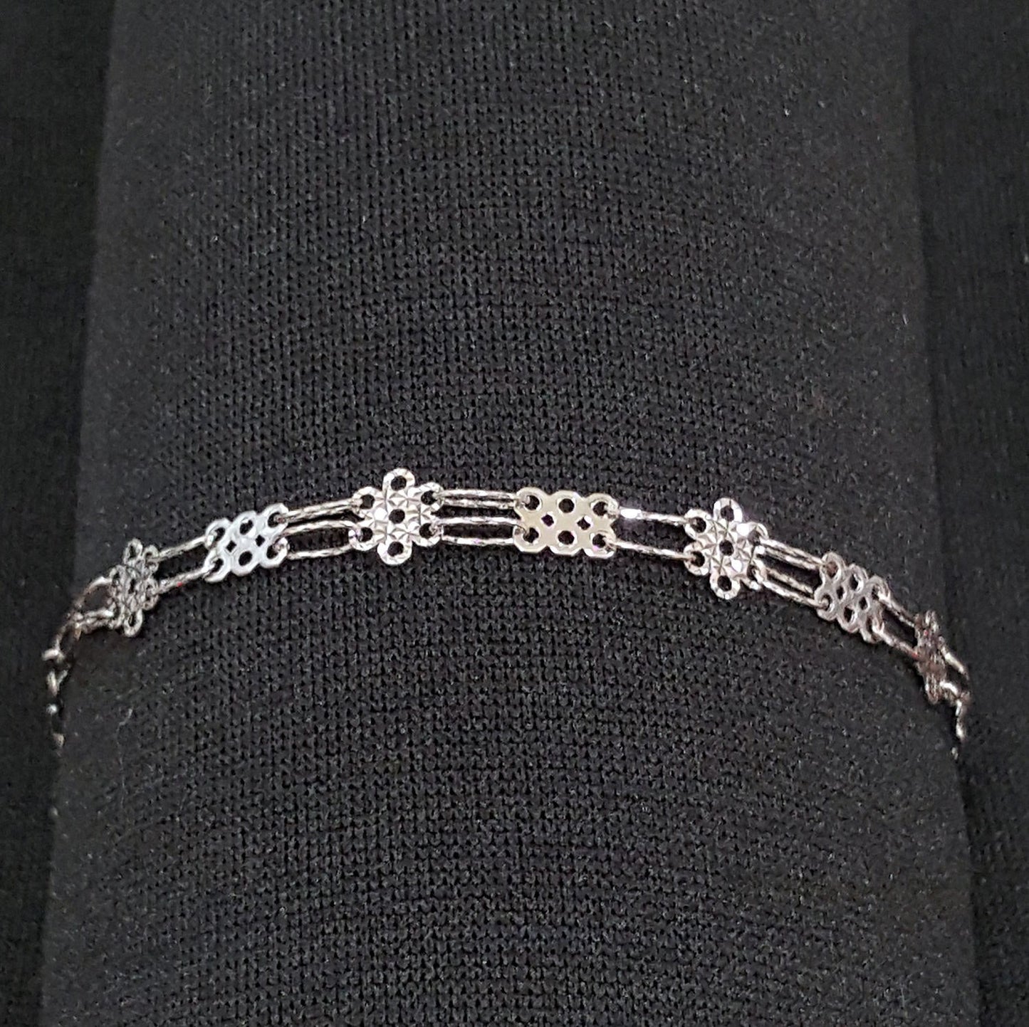 US Seller Genuine .925 Sterling Silver Pattern Designed Bracelet SY99