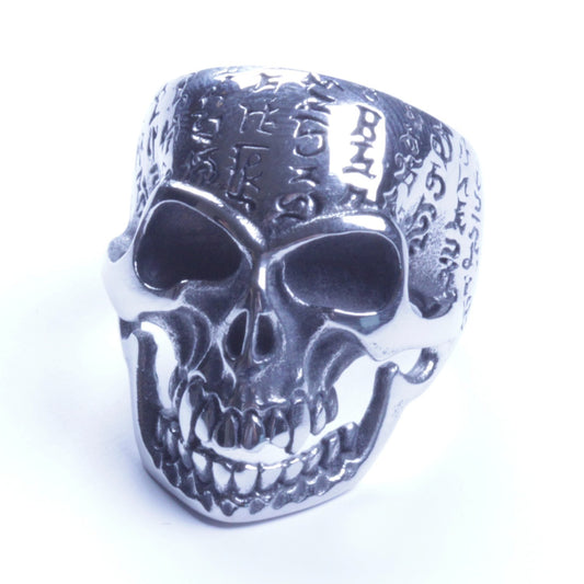 US Seller Men's Silver Stainless Steel Skull Biker Ring Size 8-14 SR49