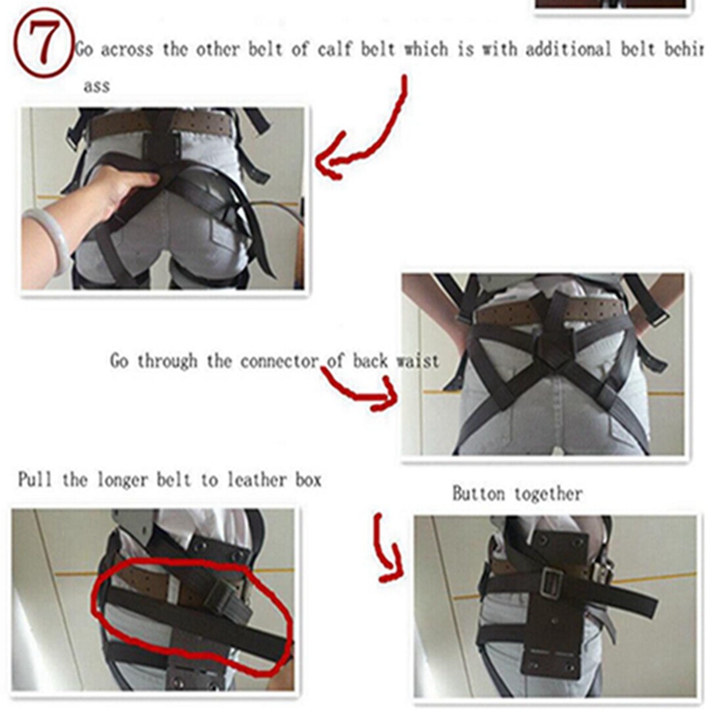 Cosplay Costume Shingeki No Kyojin Recon Corps Mikasa Ackerman Harness Belt Hook