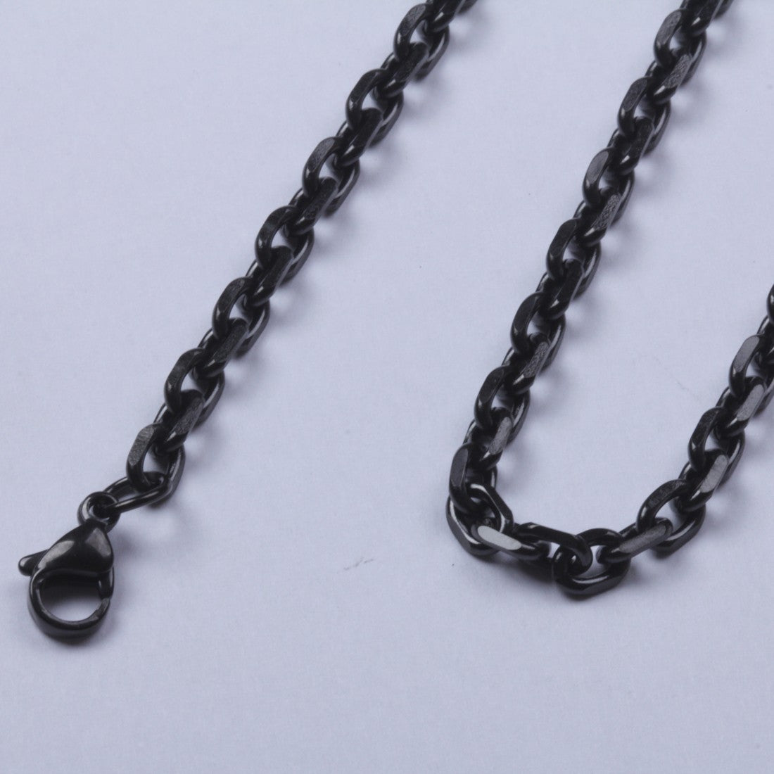 3.0mm 18"-40" Black Stainless Steel Cross Link Chain Necklace Sb104 USA Seller