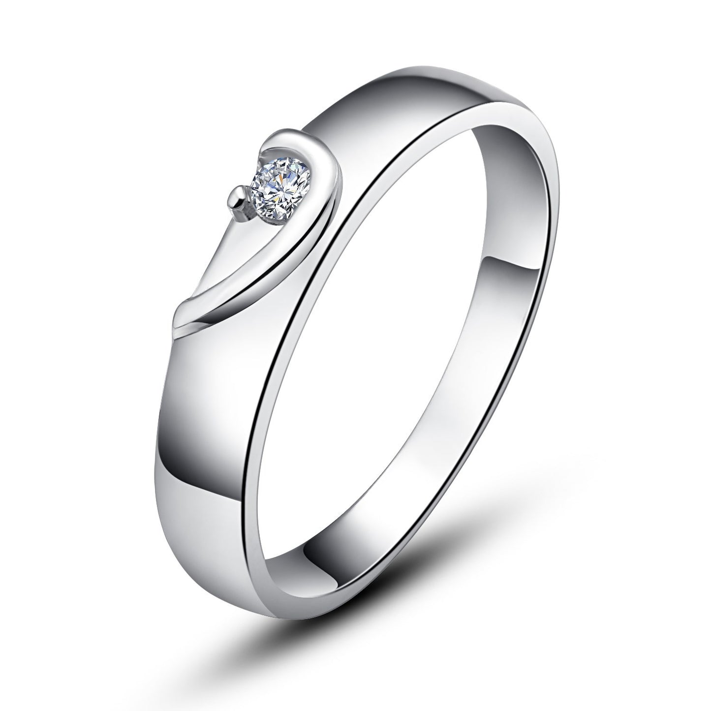 925 Sterling Silver Couple Love Wedding Bands Rings Size 4.5-12 Sy10