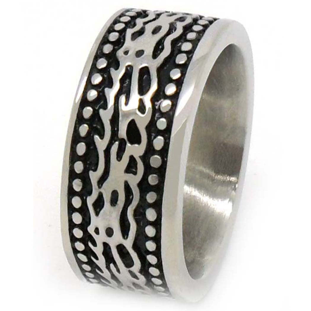 US Seller Men's Vintage Silver or Gold Stainless Steel Designed Band Ring HS29