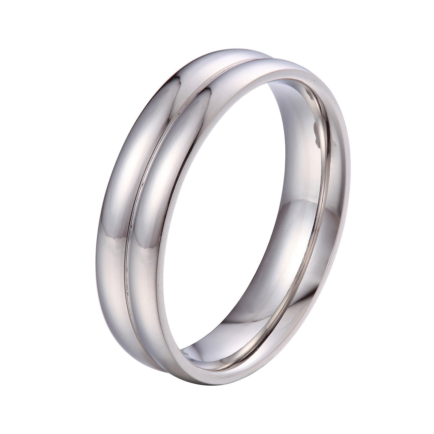 4MM 6MM Silver Stainless Steel Comfort Fit Wedding Band Ring Size 5-14 HS11